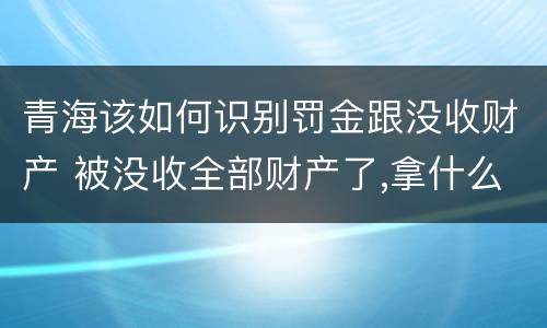 青海该如何识别罚金跟没收财产 被没收全部财产了,拿什么交罚金