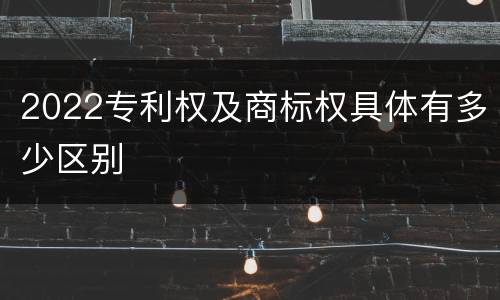 2022专利权及商标权具体有多少区别
