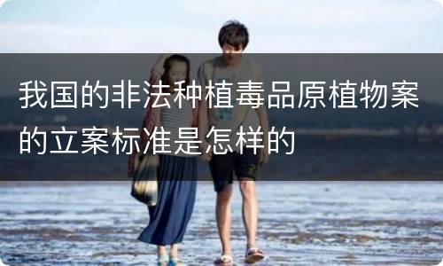 我国的非法种植毒品原植物案的立案标准是怎样的