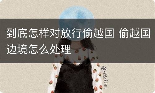 到底怎样对放行偷越国 偷越国边境怎么处理
