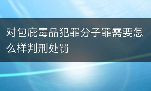 对包庇毒品犯罪分子罪需要怎么样判刑处罚