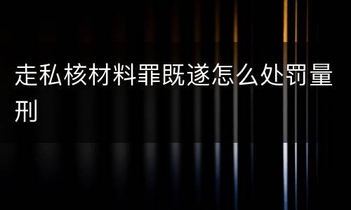 走私核材料罪既遂怎么处罚量刑