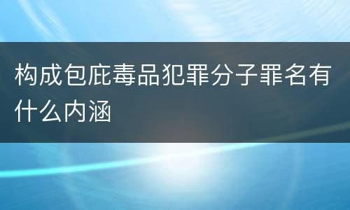 构成包庇毒品犯罪分子罪名有什么内涵