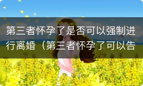 第三者怀孕了是否可以强制进行离婚（第三者怀孕了可以告男方吗）