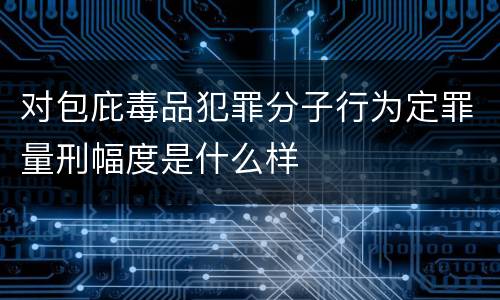 对包庇毒品犯罪分子行为定罪量刑幅度是什么样