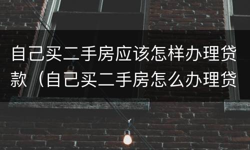 自己买二手房应该怎样办理贷款（自己买二手房怎么办理贷款）