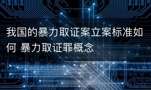 我国的暴力取证案立案标准如何 暴力取证罪概念