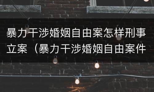 暴力干涉婚姻自由案怎样刑事立案（暴力干涉婚姻自由案件）