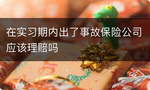 在实习期内出了事故保险公司应该理赔吗