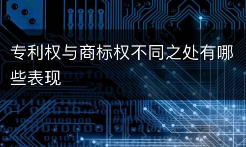 专利权与商标权不同之处有哪些表现
