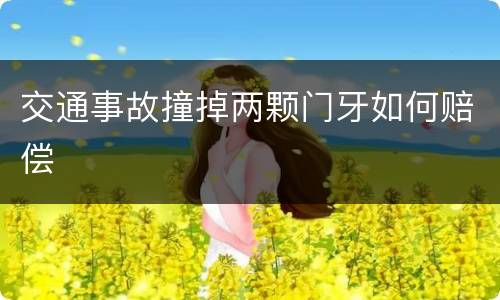 交通事故撞掉两颗门牙如何赔偿