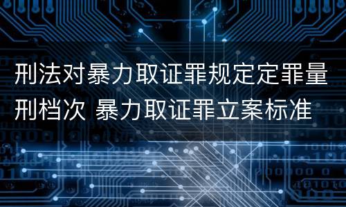 刑法对暴力取证罪规定定罪量刑档次 暴力取证罪立案标准