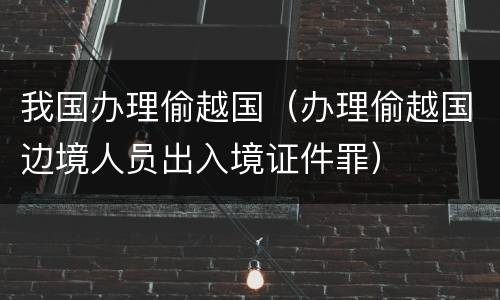 我国办理偷越国（办理偷越国边境人员出入境证件罪）