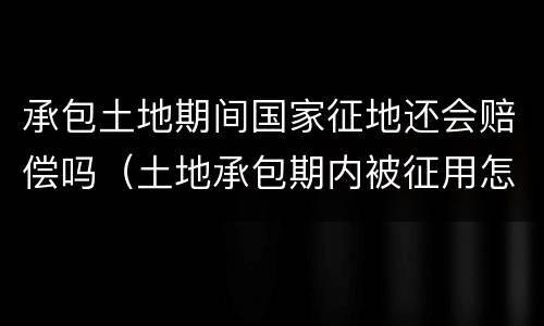 承包土地期间国家征地还会赔偿吗（土地承包期内被征用怎么赔偿）