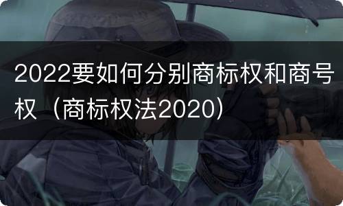 2022要如何分别商标权和商号权（商标权法2020）