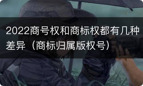 2022商号权和商标权都有几种差异（商标归属版权号）