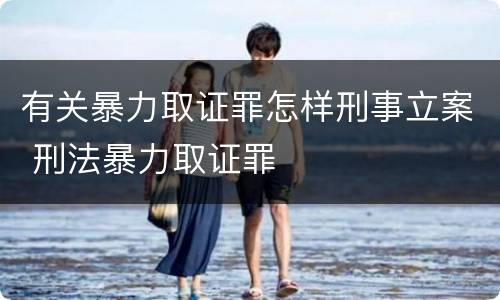 有关暴力取证罪怎样刑事立案 刑法暴力取证罪