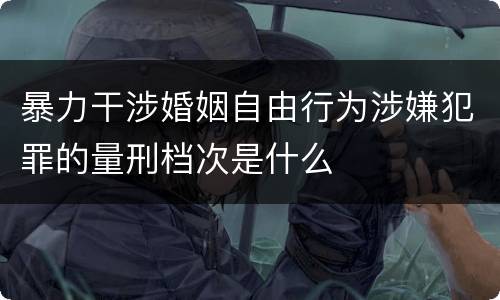 暴力干涉婚姻自由行为涉嫌犯罪的量刑档次是什么