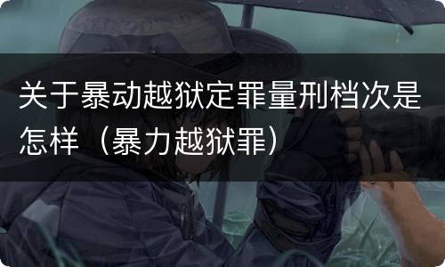 关于暴动越狱定罪量刑档次是怎样（暴力越狱罪）