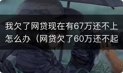 我欠了网贷现在有67万还不上怎么办（网贷欠了60万还不起了怎么办）