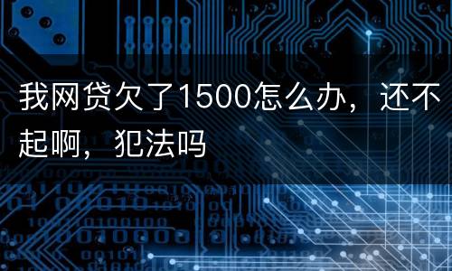 我网贷欠了1500怎么办，还不起啊，犯法吗