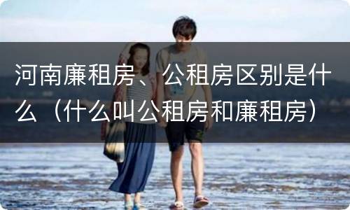 河南廉租房、公租房区别是什么（什么叫公租房和廉租房）