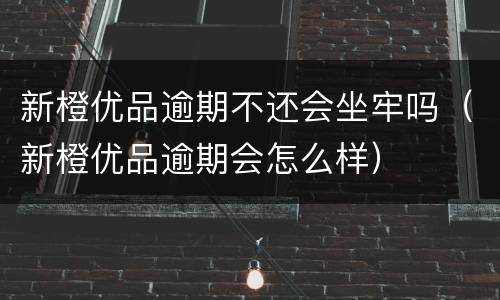 新橙优品逾期不还会坐牢吗（新橙优品逾期会怎么样）