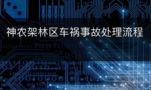 神农架林区车祸事故处理流程