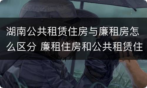 湖南公共租赁住房与廉租房怎么区分 廉租住房和公共租赁住房的区别