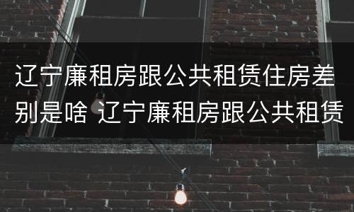 辽宁廉租房跟公共租赁住房差别是啥 辽宁廉租房跟公共租赁住房差别是啥呀