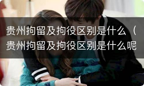 贵州拘留及拘役区别是什么（贵州拘留及拘役区别是什么呢）