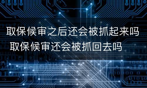 取保候审之后还会被抓起来吗 取保候审还会被抓回去吗