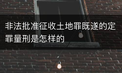 非法批准征收土地罪既遂的定罪量刑是怎样的