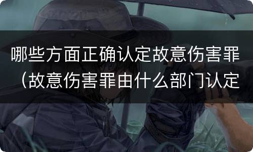 哪些方面正确认定故意伤害罪（故意伤害罪由什么部门认定）