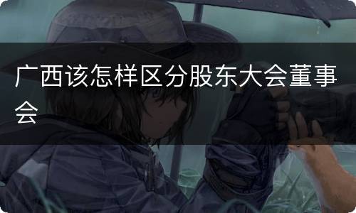 广西该怎样区分股东大会董事会