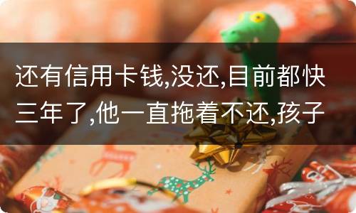 还有信用卡钱,没还,目前都快三年了,他一直拖着不还,孩子归他他也不管我该怎么办