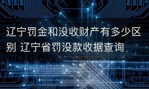 辽宁罚金和没收财产有多少区别 辽宁省罚没款收据查询