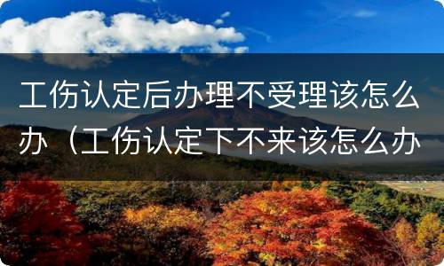 工伤认定后办理不受理该怎么办（工伤认定下不来该怎么办）