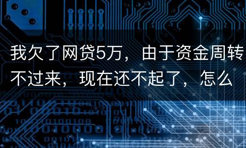 我欠了网贷5万，由于资金周转不过来，现在还不起了，怎么办