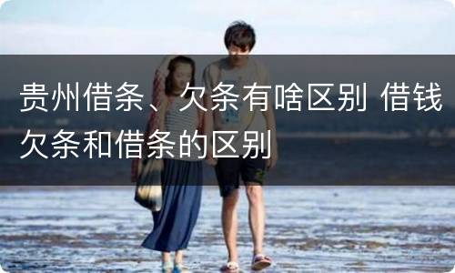 贵州借条、欠条有啥区别 借钱欠条和借条的区别
