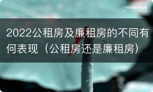 2022公租房及廉租房的不同有何表现（公租房还是廉租房）