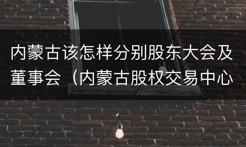 内蒙古该怎样分别股东大会及董事会（内蒙古股权交易中心董事长）