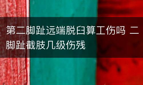 第二脚趾远端脱臼算工伤吗 二脚趾截肢几级伤残