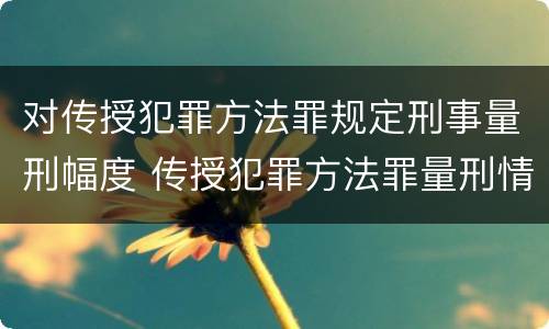 对传授犯罪方法罪规定刑事量刑幅度 传授犯罪方法罪量刑情节严重