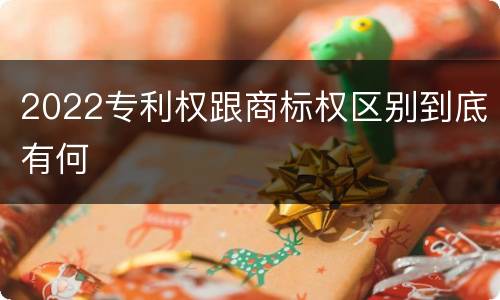 2022专利权跟商标权区别到底有何