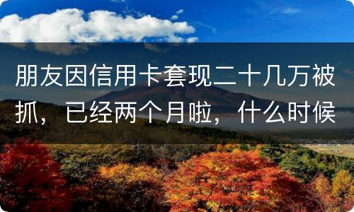 朋友因信用卡套现二十几万被抓，已经两个月啦，什么时候才能判下来？会坐牢吗