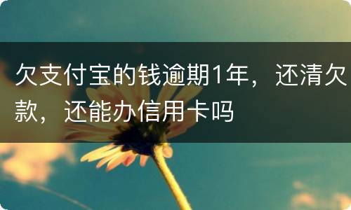 欠支付宝的钱逾期1年，还清欠款，还能办信用卡吗