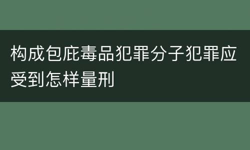 构成包庇毒品犯罪分子犯罪应受到怎样量刑
