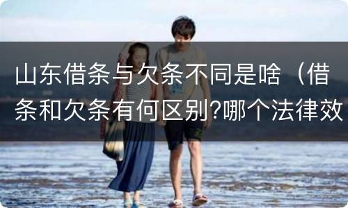 山东借条与欠条不同是啥（借条和欠条有何区别?哪个法律效力更大?）