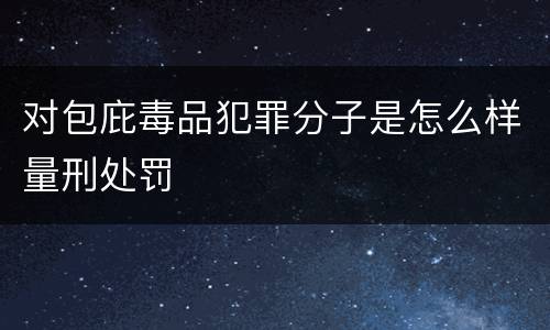 对包庇毒品犯罪分子是怎么样量刑处罚